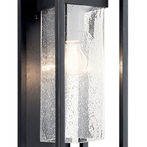 Mercer 1 Light 16 inch Black with Silver Highlights Outdoor Wall, Medium