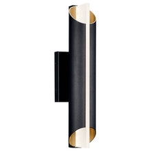 Load image into Gallery viewer, Astalis LED 20.75 inch Textured Black Outdoor Wall Sconce, Large