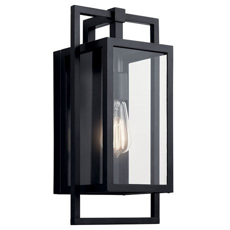 Goson 1 Light 16 inch Black Outdoor Wall Mount, Medium