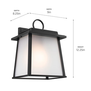 Noward 1 Light 12.25 inch Black Outdoor Wall Sconce, Large