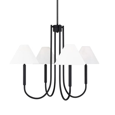 Visual Comfort Porteau 4-Light Medium Chandelier by Drew & Jonathan (2 color options)